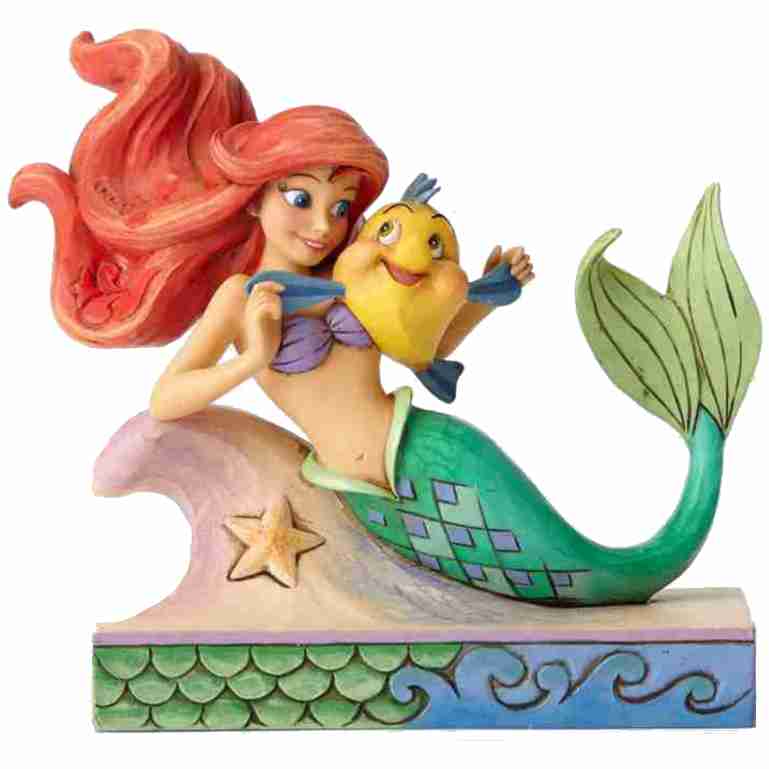 Jim Shore Disney Traditions - Fun Friends Ariel with Flounder